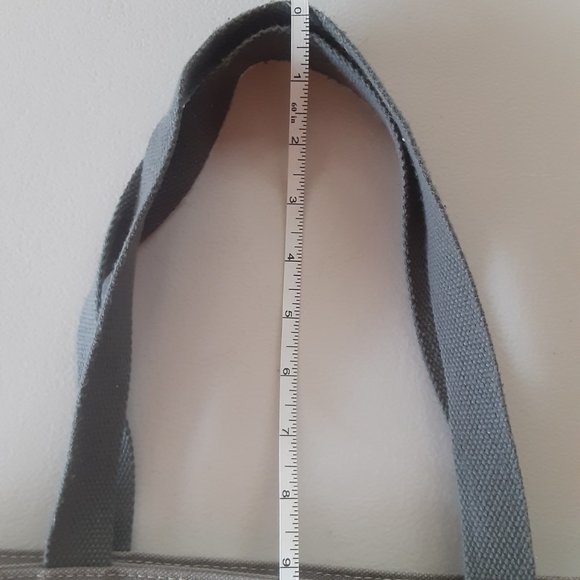 Eco-Made Vegan Canvas & Denim Zippered Medium Tote - Picture 7 of 10